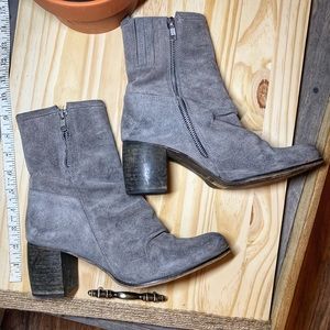Jeffrey Campbell Distressed Double Zip Suede Boots